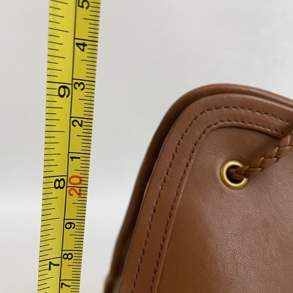 Bottega Veneta Caramel Leather & Taupe Canvas Hand to Crossbody Strap Bag w/ COA - Picture 15 of 16